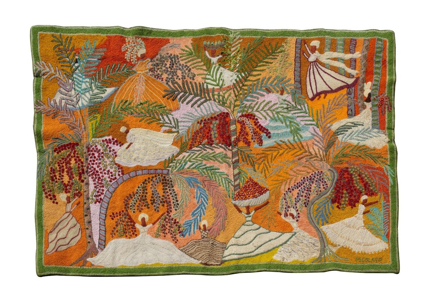 A Caribbean Needlework Tapestry — 20TH CENTURY