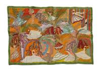 A Caribbean Needlework Tapestry — 20TH CENTURY