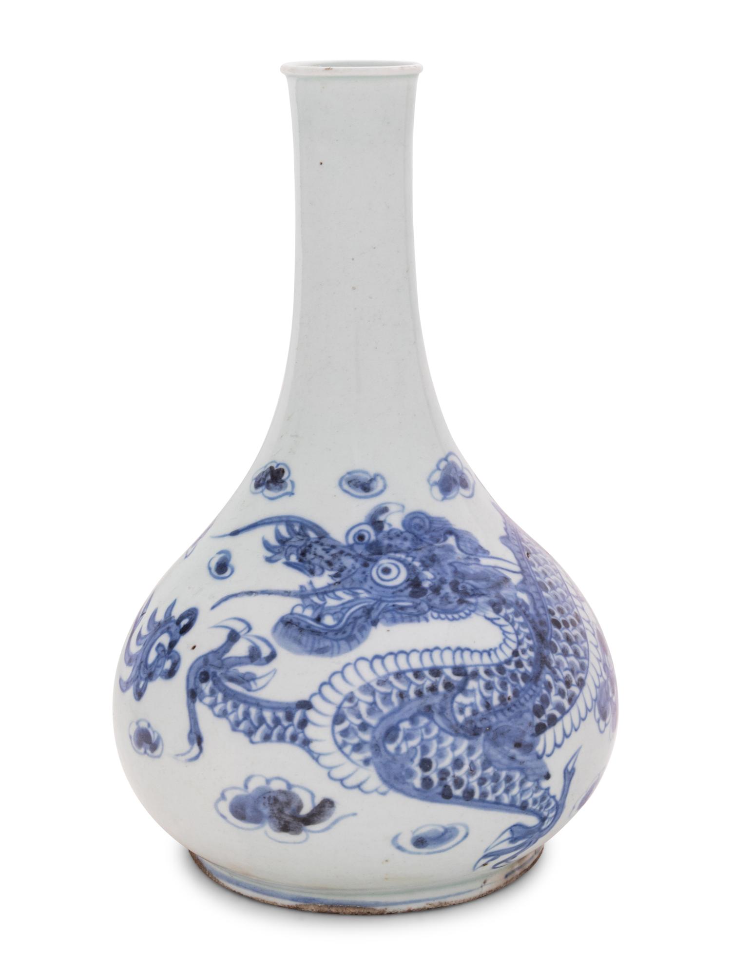 A Korean Blue and White Porcelain Vase