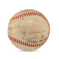 A 1936 Portland Beavers Team Signed Autograph Baseball