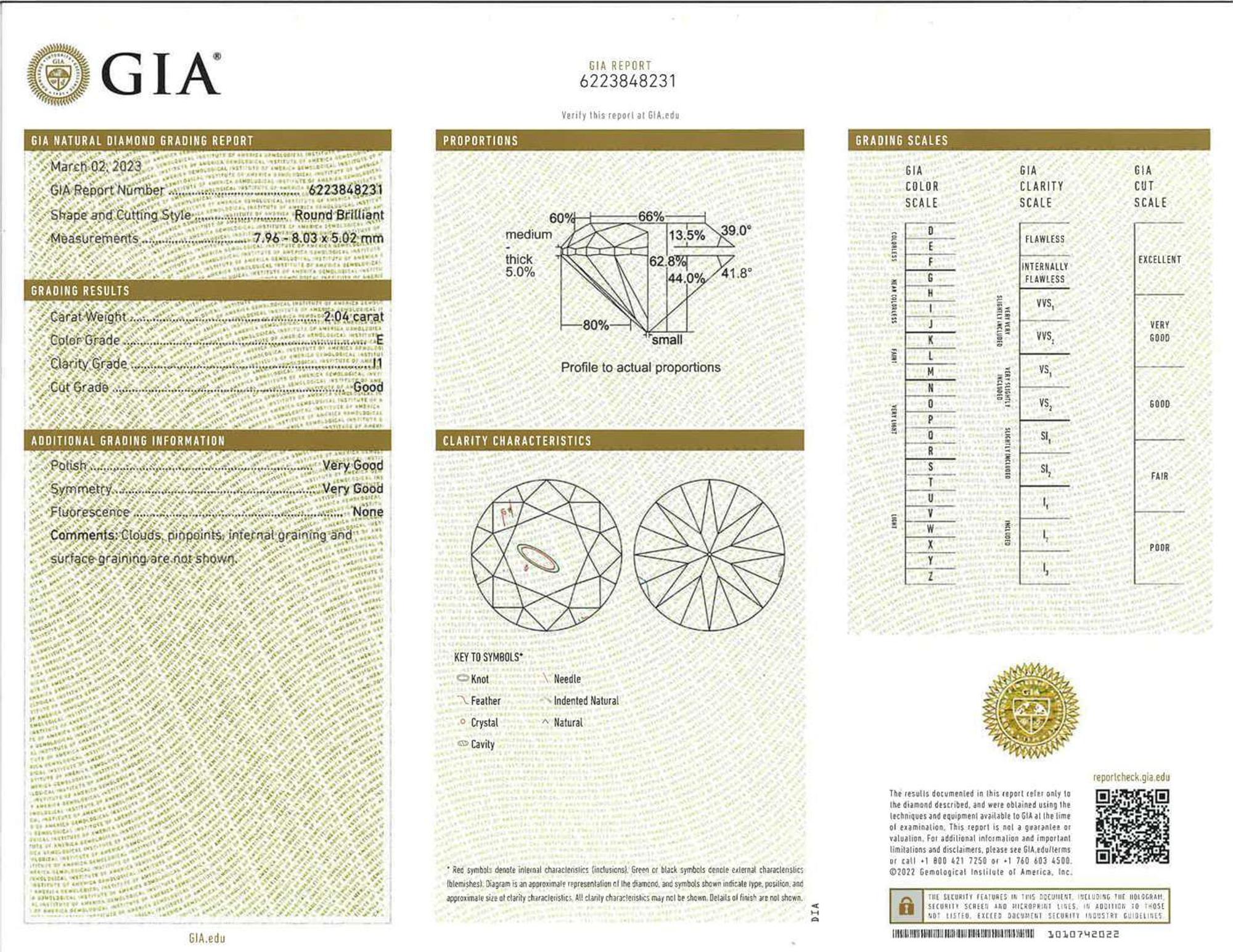 A Ladies Solitaire Diamond Ring GIA Certifed