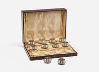 A set of ten Aesthetic Movement sterling silver salt cellars, Tiffany & Co., New York, NY, circa 1880