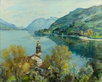 Gabriel Deschamps, (French, b. 1919), Les Lacs d'Italie