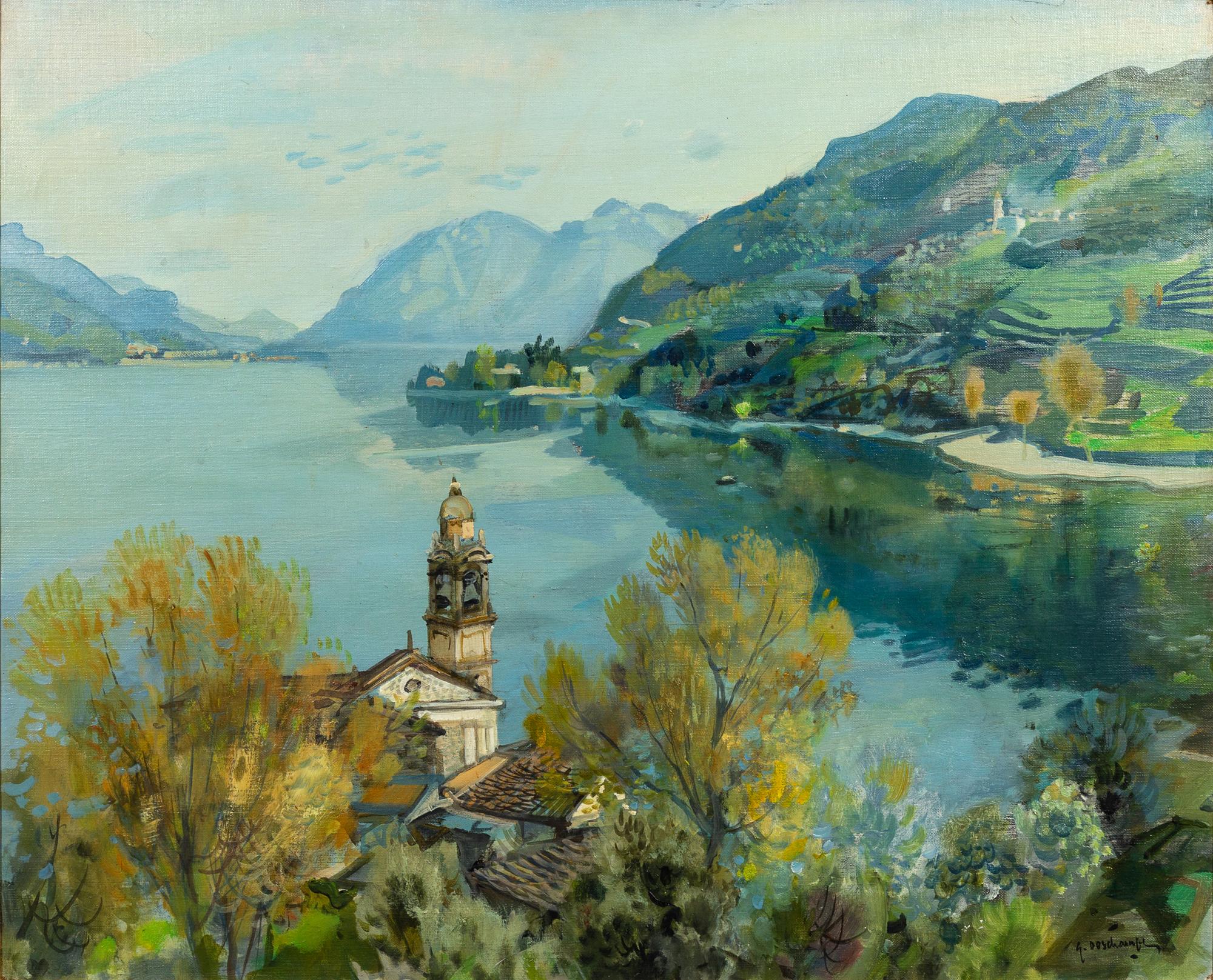 Gabriel Deschamps, (French, b. 1919), Les Lacs d'Italie