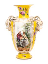 A Pair of Dresden Porcelain Vases