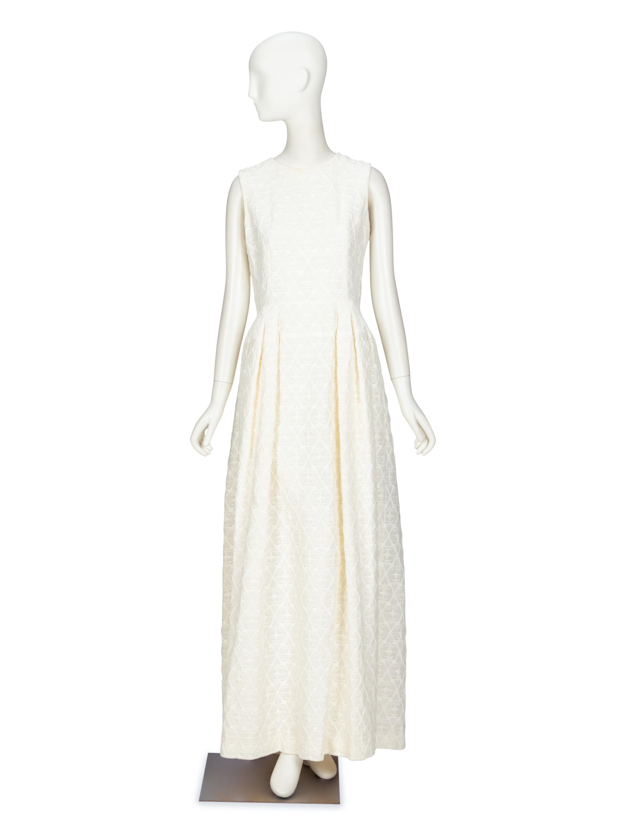 Alexander McQueen, White Jacquard Dress