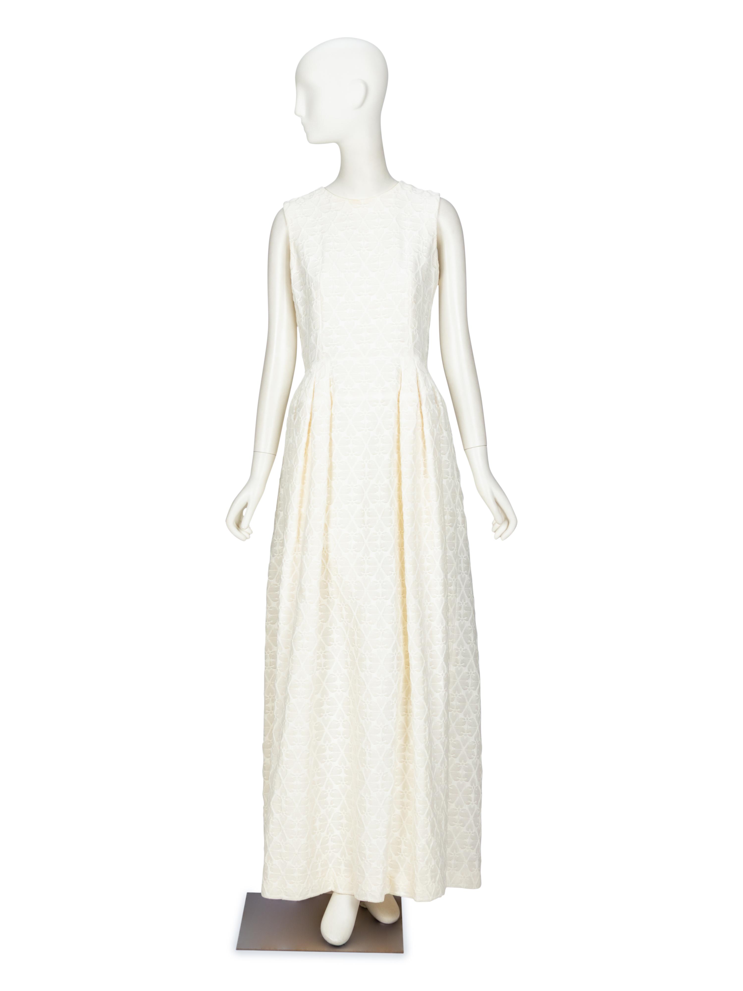 Alexander McQueen, White Jacquard Dress