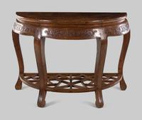 A Chinese Softwood Demi-Lune Table