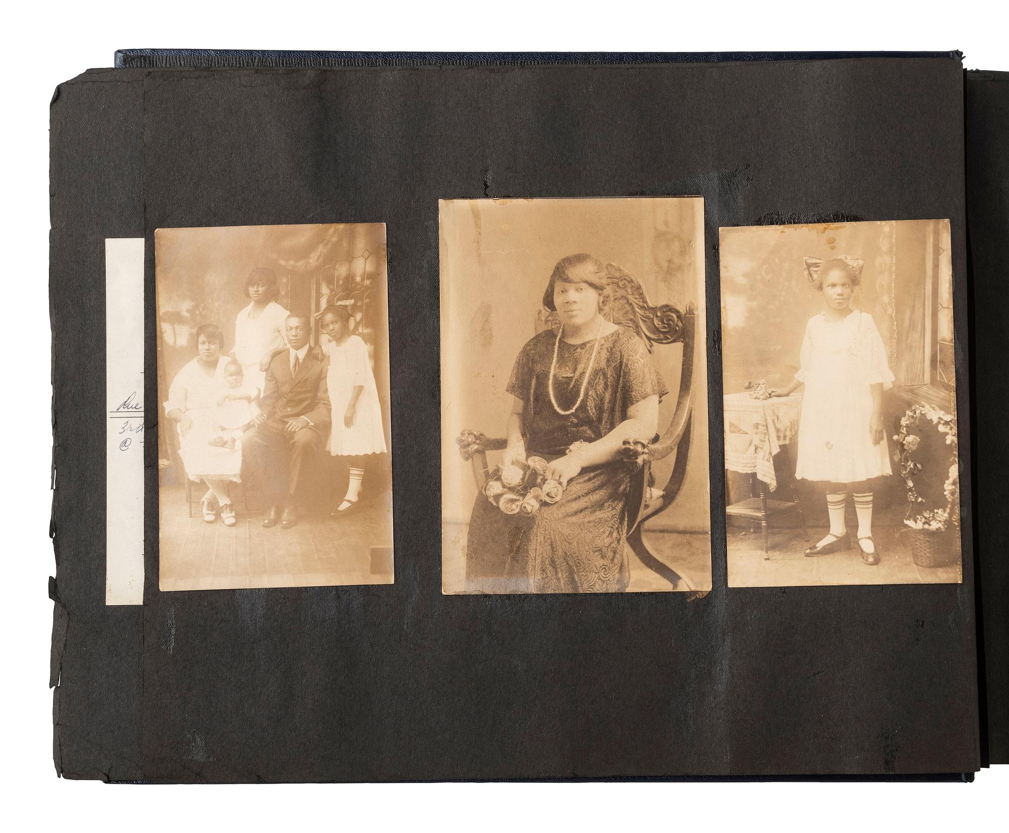 [EARLY PHOTOGRAPHY]. Album containing photos of a multi-generational African American family in Washington, DC. Ca early-to-mid 20th Century.