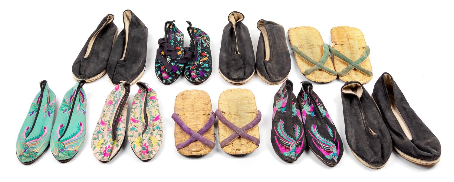 Nine Pairs of Chinese Shoes
