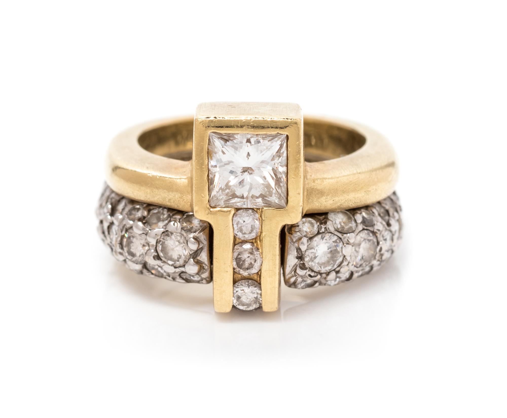 BICOLOR GOLD AND DIAMOND RING
