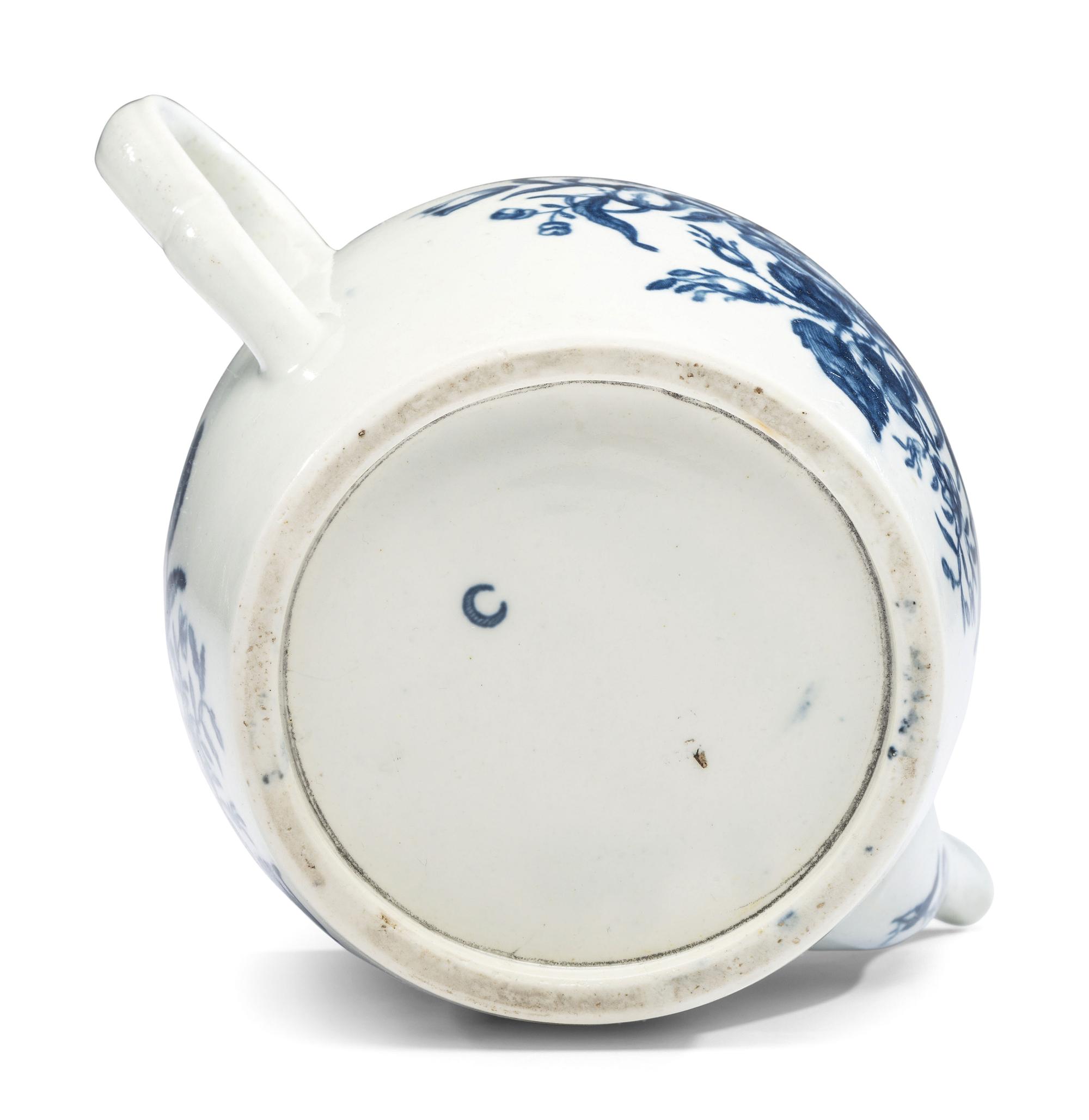 An Assembled Collection of Dr. Wall Period Worcester Cobalt Decorated Porcelain Table Articles