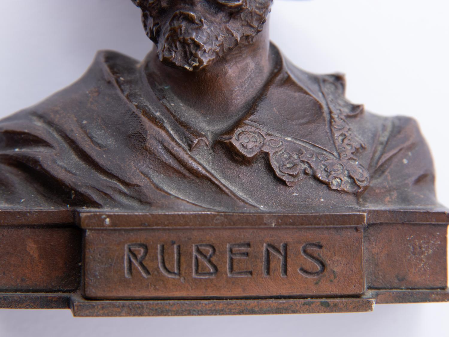 Seven Continental Bronze and Cast Metal Diminutive Busts