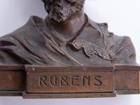 Seven Continental Bronze and Cast Metal Diminutive Busts