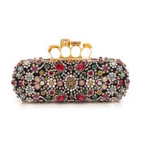 Alexander McQueen Rhinestone Knuckle Clutch