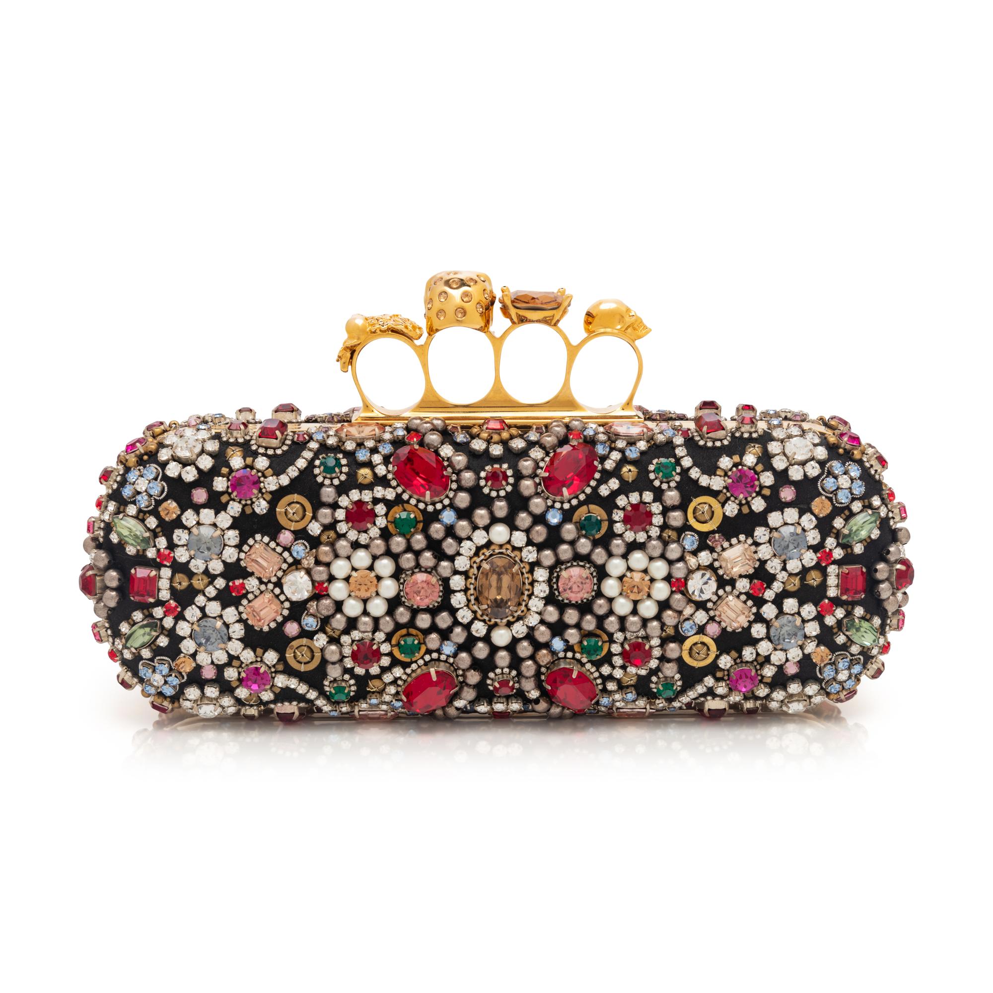 Alexander McQueen Rhinestone Knuckle Clutch