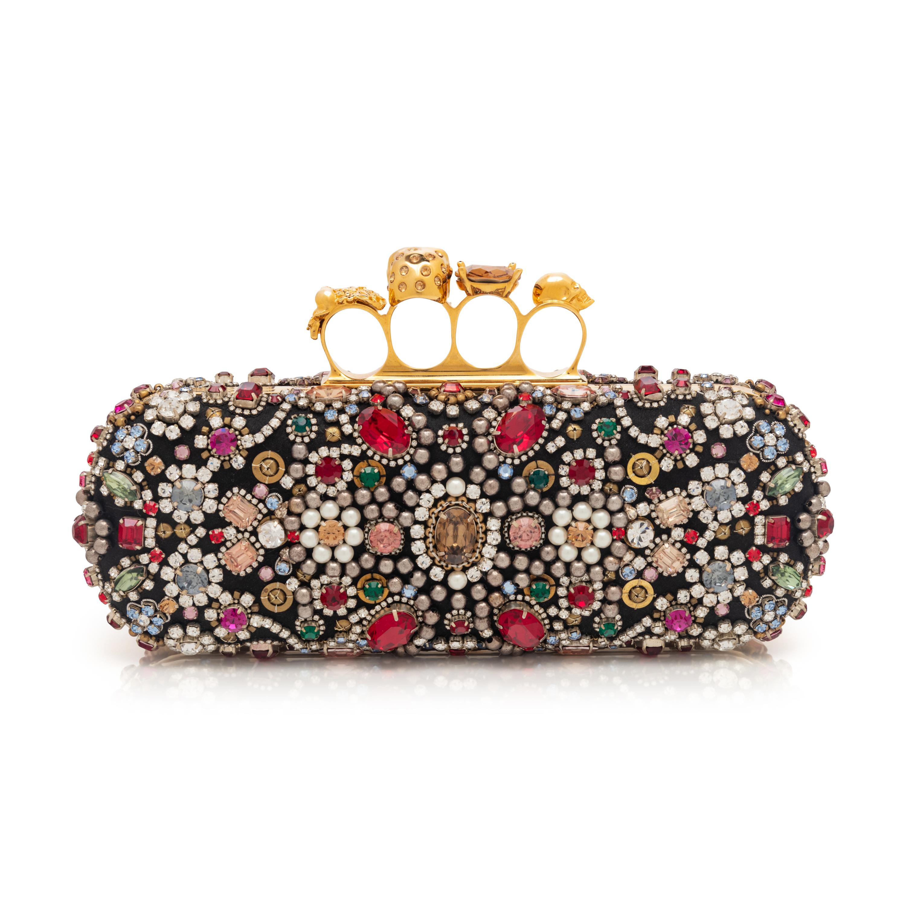 Alexander McQueen Rhinestone Knuckle Clutch