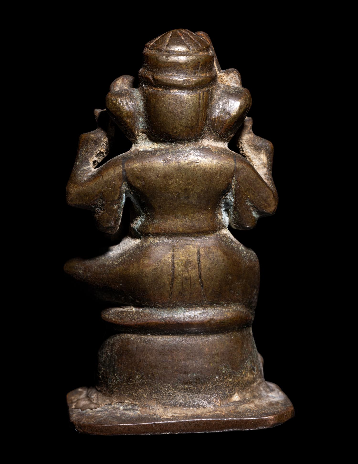 An Indian Bronze Figure of Ganesha