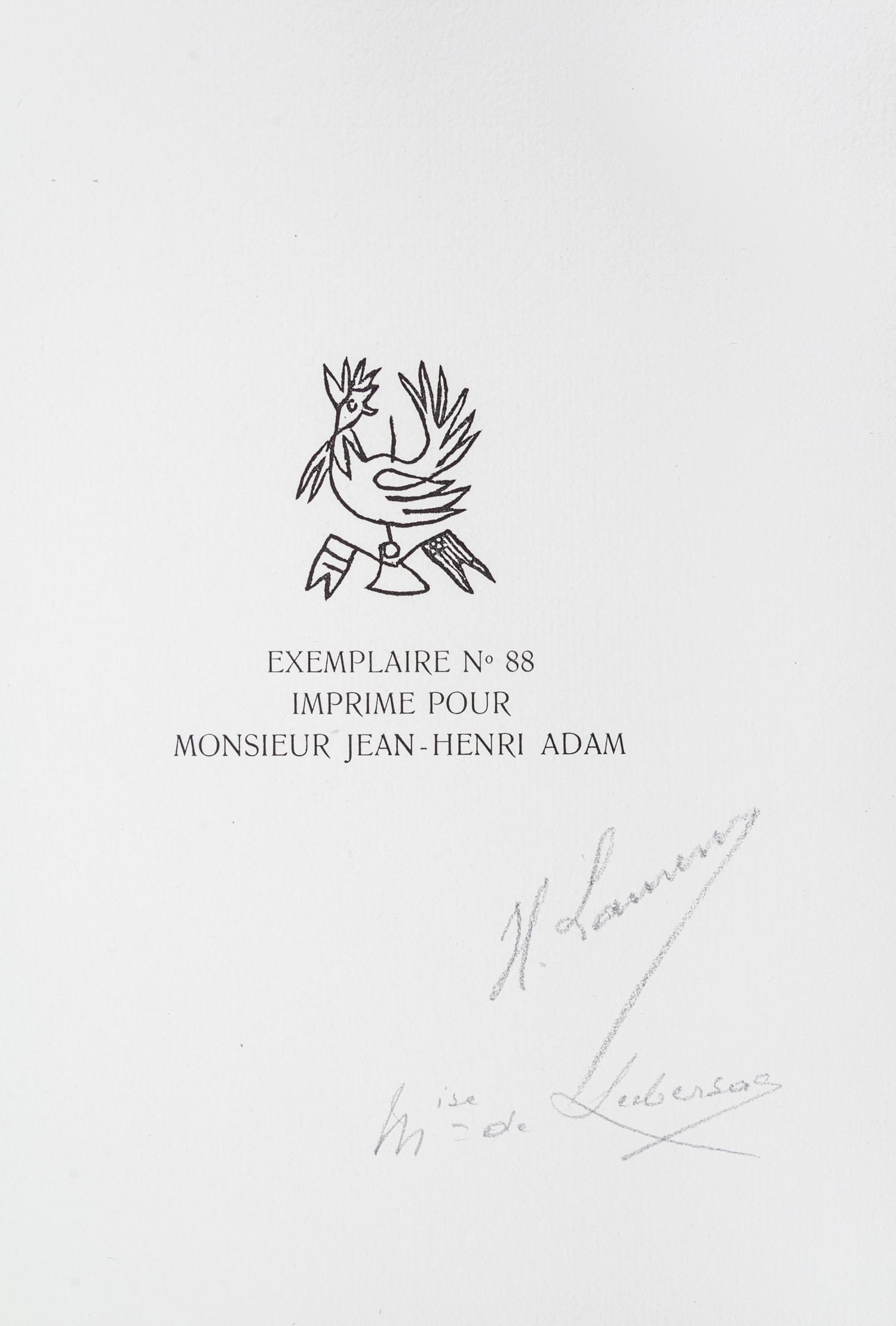 (LAURENS, HENRI) SAROYAN, WILLIAM. Contes. Paris, 1953. Limited. Signed.