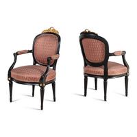 A Set of Six Louis XVI Painted Armchairs