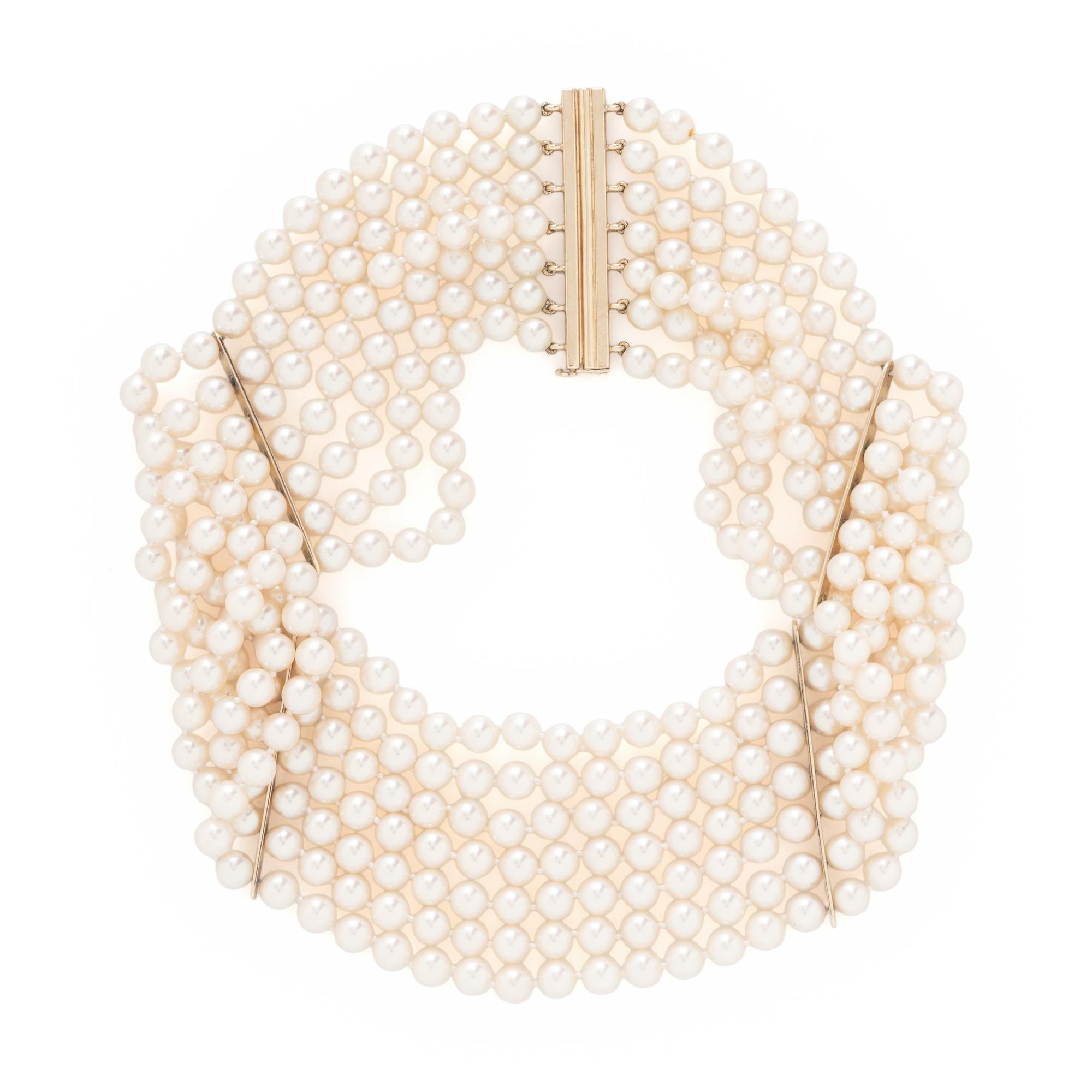 COLLECTION OF CULTURED PEARL AND YELLOW GOLD JEWELRY