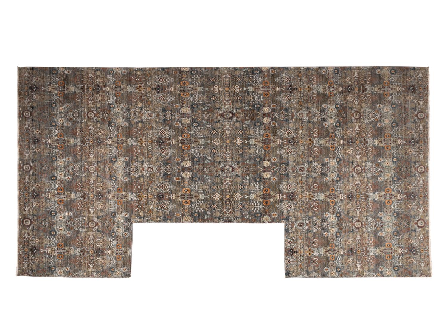 A Contemporary Fireplace-Fitted Wool Rug