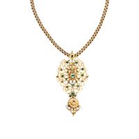 ANTIQUE, EMERALD PENDANT NECKLACE