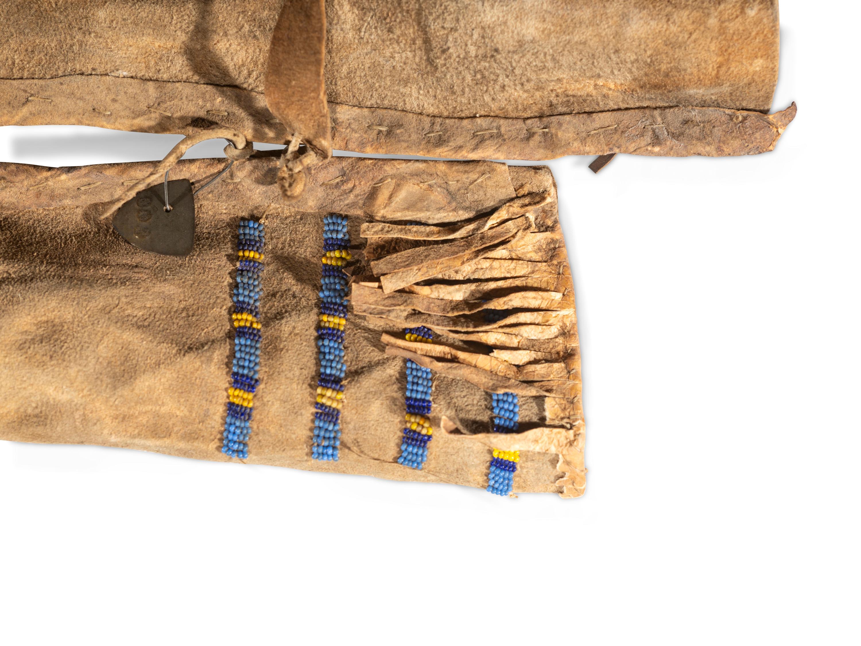 Sioux Child's Beaded Hide Bow Case and Quiver