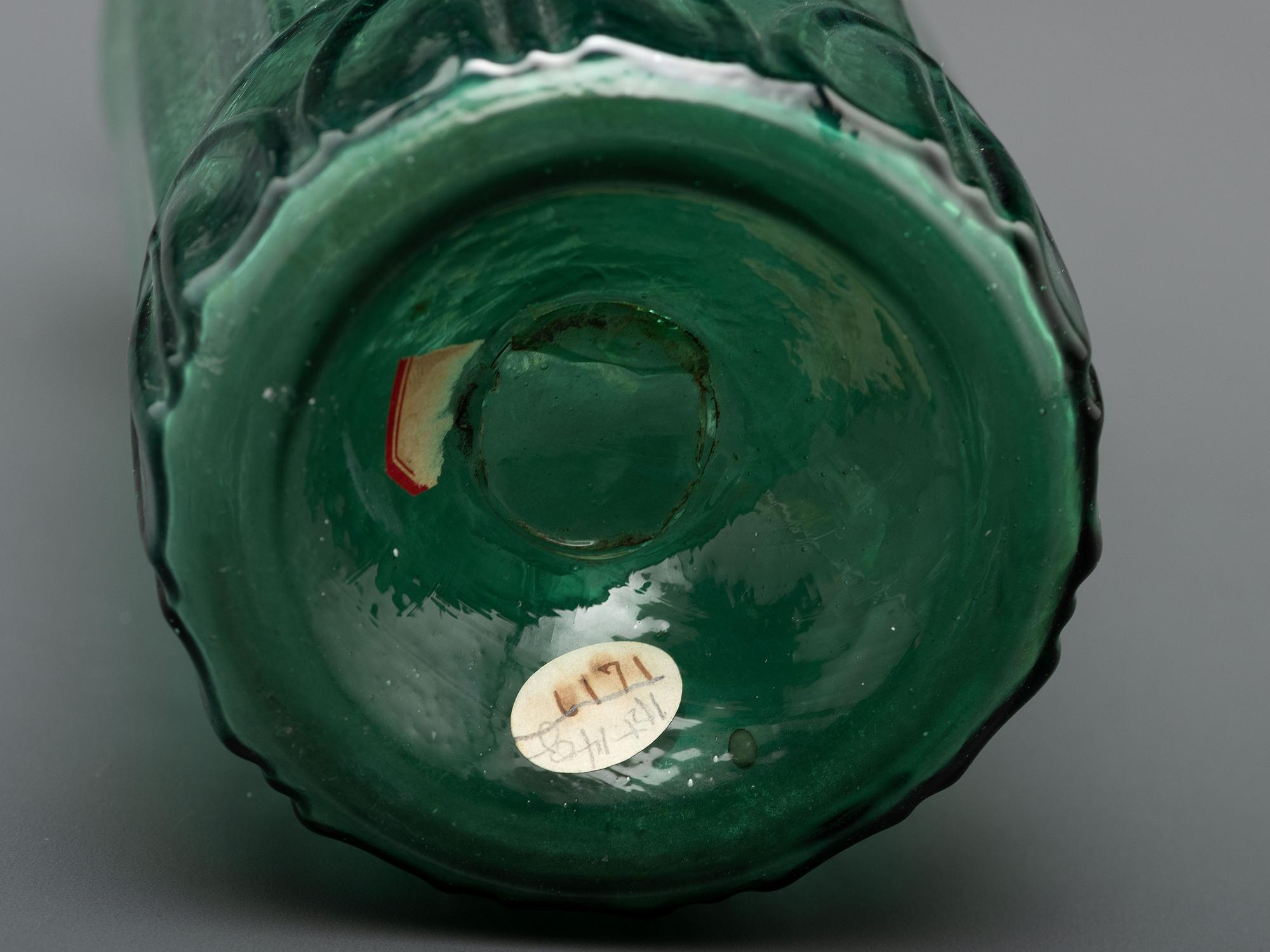 An Early Midwestern Glass Bottle in Green