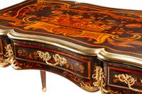 A Louis XV Style Gilt Bronze Mounted Marquetry Bureau Plat
