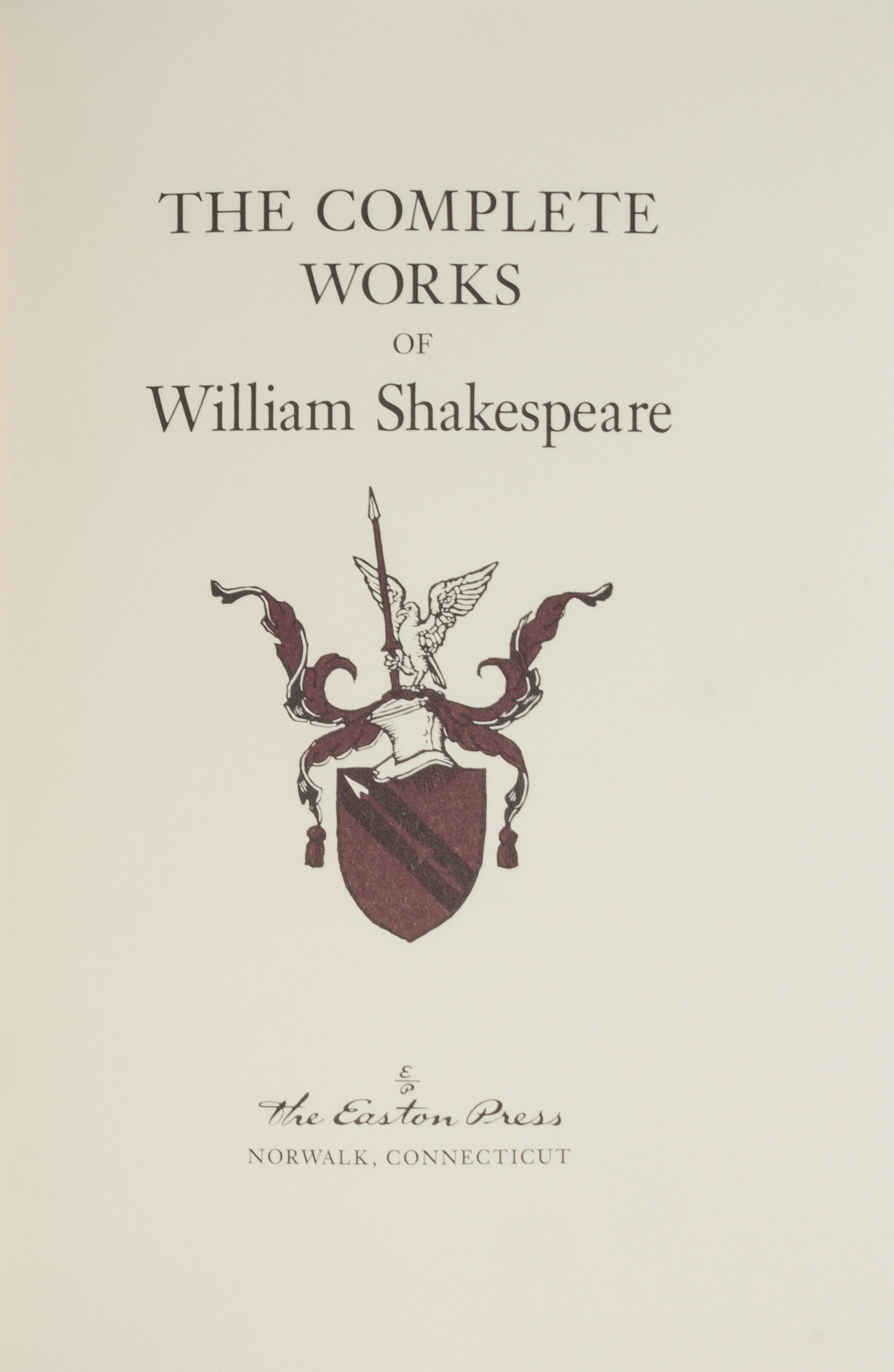 (EASTON PRESS) SHAKESPEARE, WILLIAM. [The Complete Works.] Norwalk, CT, 1992-1993