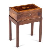 An English Burl Lap Desk on Frame