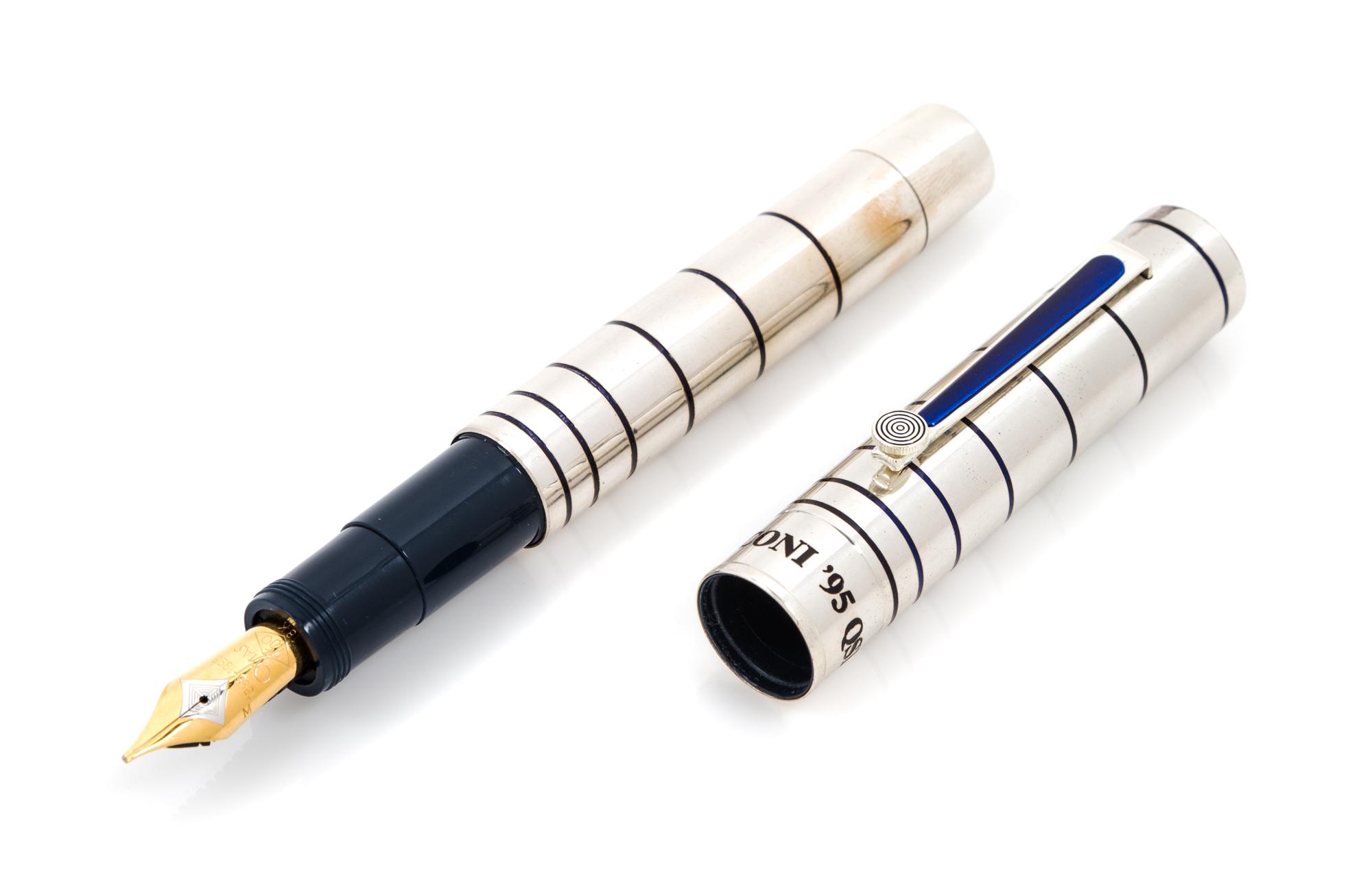 An Omas Guglielmo Marconi: '95 Elettra Limited Edition Silver Fountain Pen