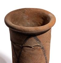 An Egyptian Painted Terracotta Cylinder Jar