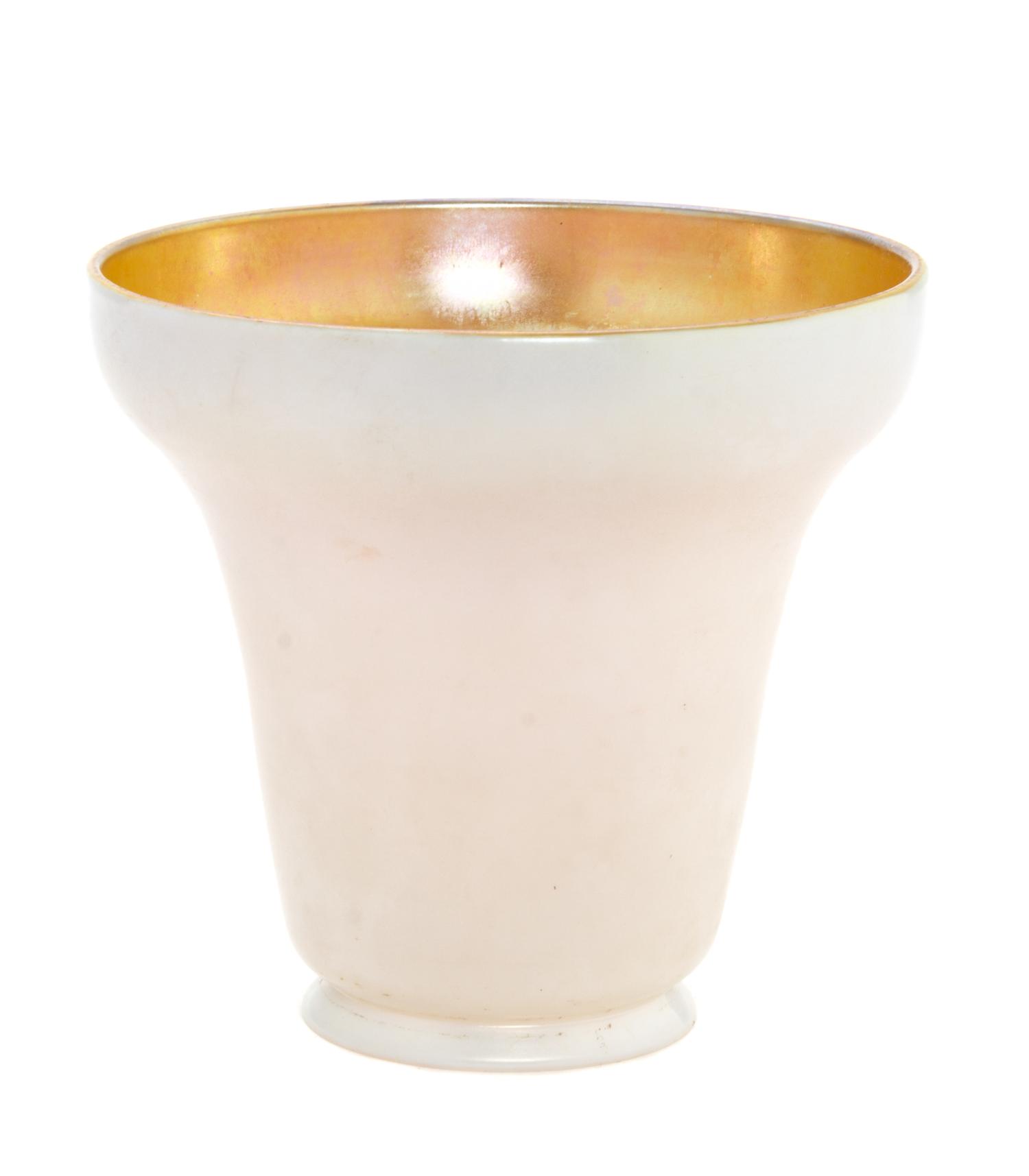 A Steuben Calcite Glass Shade Height 4 1/2 inches.