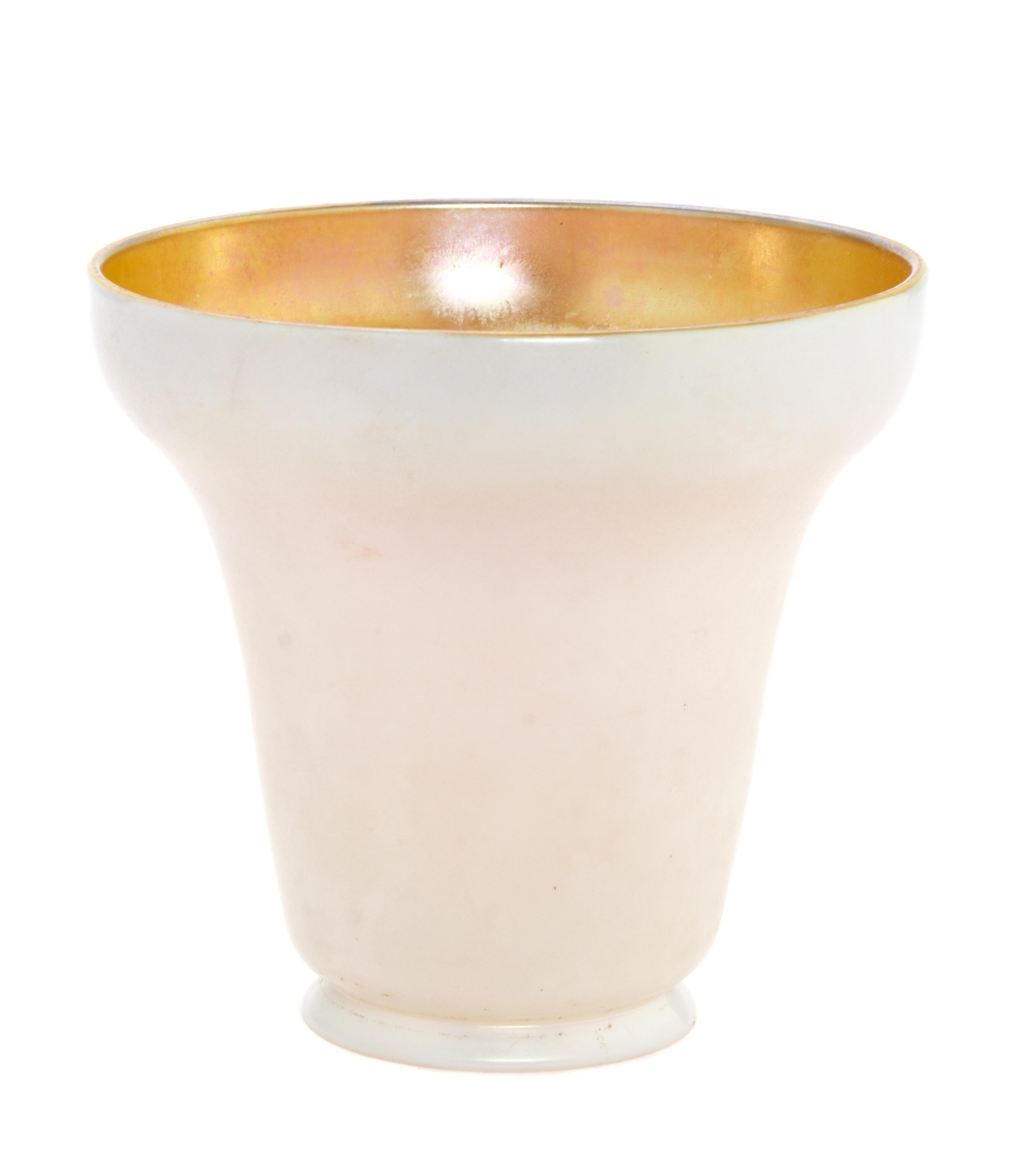 A Steuben Calcite Glass Shade Height 4 1/2 inches.