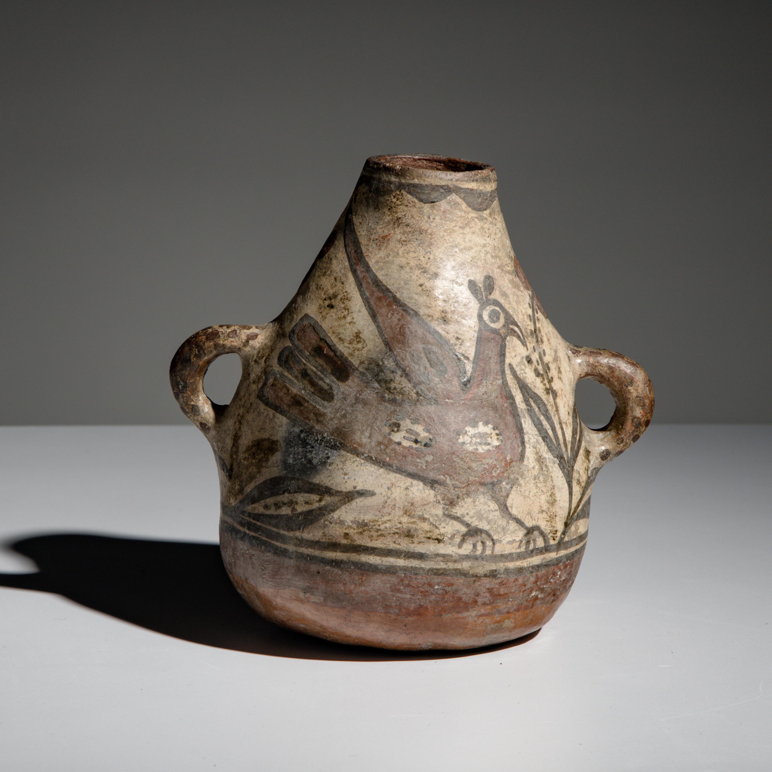 Zia Polychrome Pottery Canteen, Unique Form