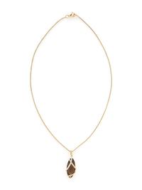 DAVID YURMAN, SMOKEY QUARTZ AND DIAMOND 'CABLE WRAP' PENDANT/NECKLACE