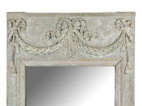 A Louis XVI Grey-Painted and Carved Trumeau