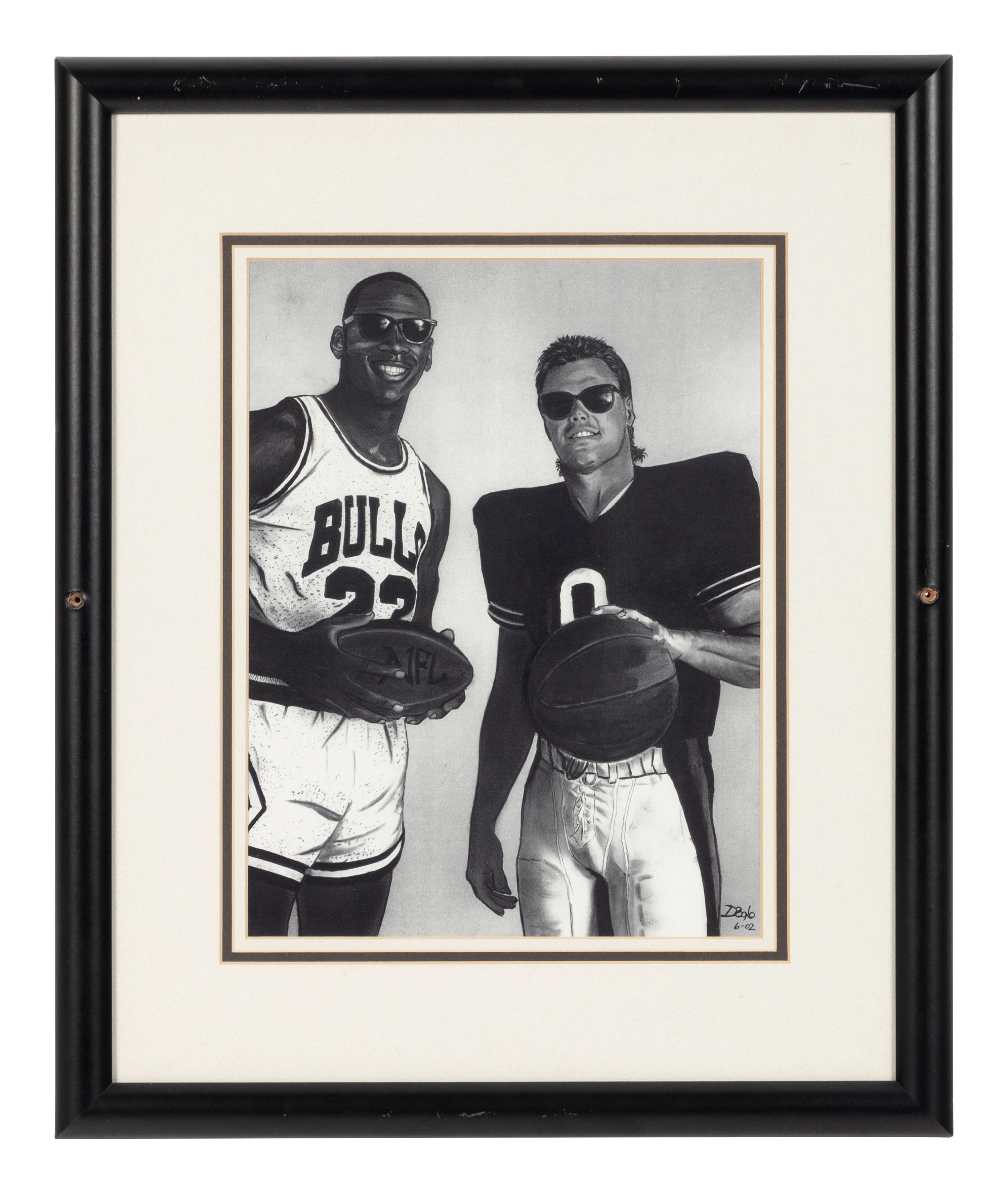 A Group of Five Photographs of Michael Jordan Formerly Displayed at Mike Ditka’s Restaurant