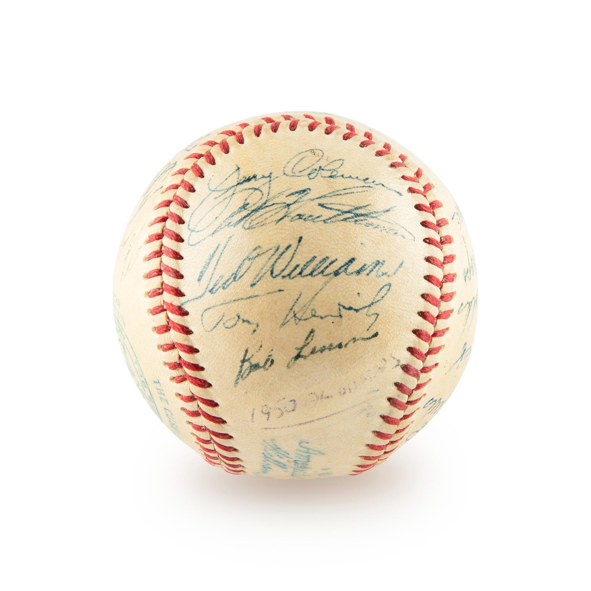 A 1950 American League All Stars Signed Autograph Baseball Including Ted Williams (Beckett Authentication Services)