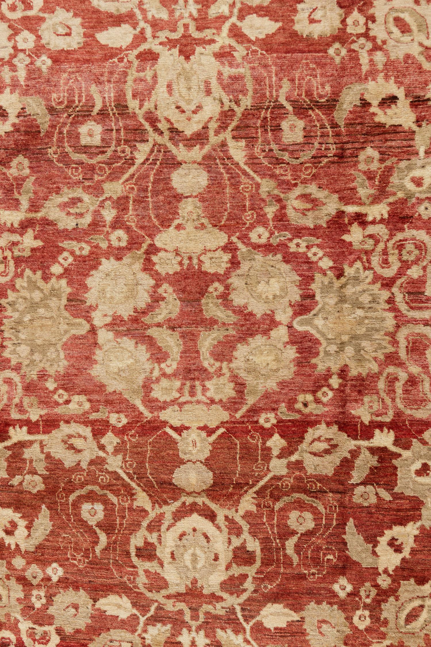 An Orange Oushak Wool Rug