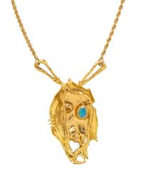 YELLOW GOLD AND OPAL NECKLACE