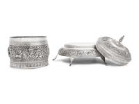 A Southeast Asian Silver Covered Jar on Stand