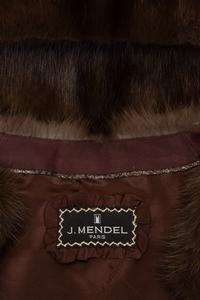 J. Mendel Natural Barguzine Sable and Suede Stroller Coat