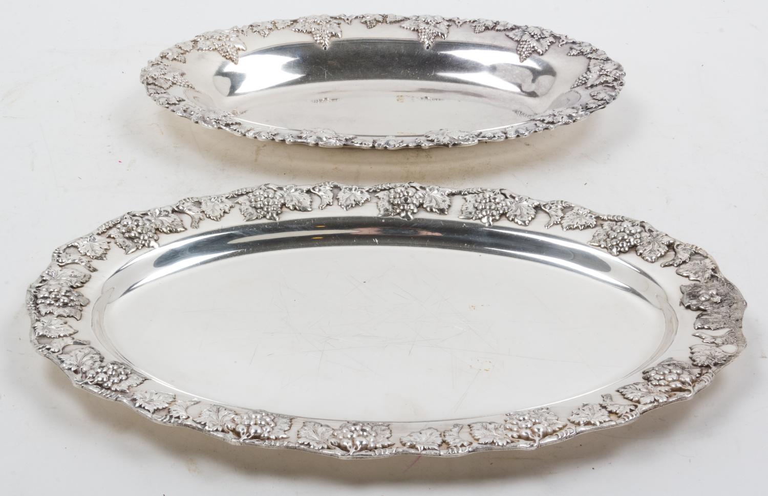 Two American Silver-Plate Trays Width 14 inches. — Lawrence B. Smith Co., Boston, MA