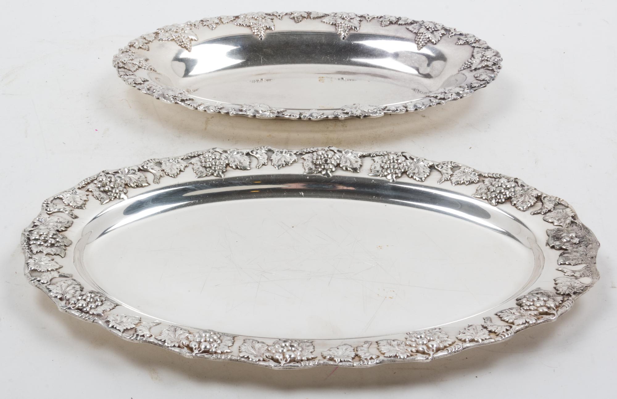 Two American Silver-Plate Trays Width 14 inches. — Lawrence B. Smith Co., Boston, MA