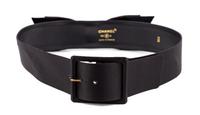 A Chanel Black Satin Bow Belt, 75/30. 28"-30" x 2".