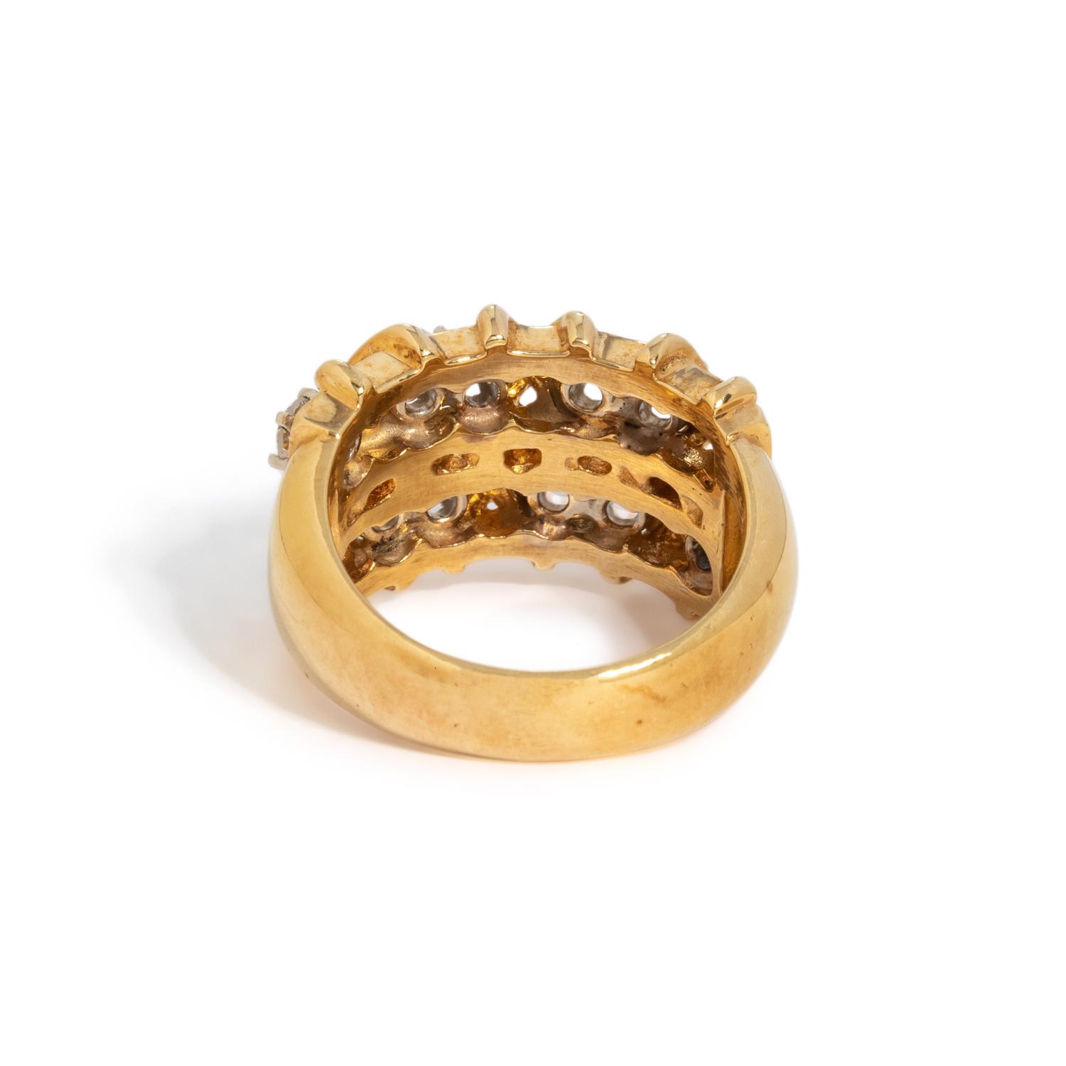 YELLOW GOLD AND DIAMOND BAND