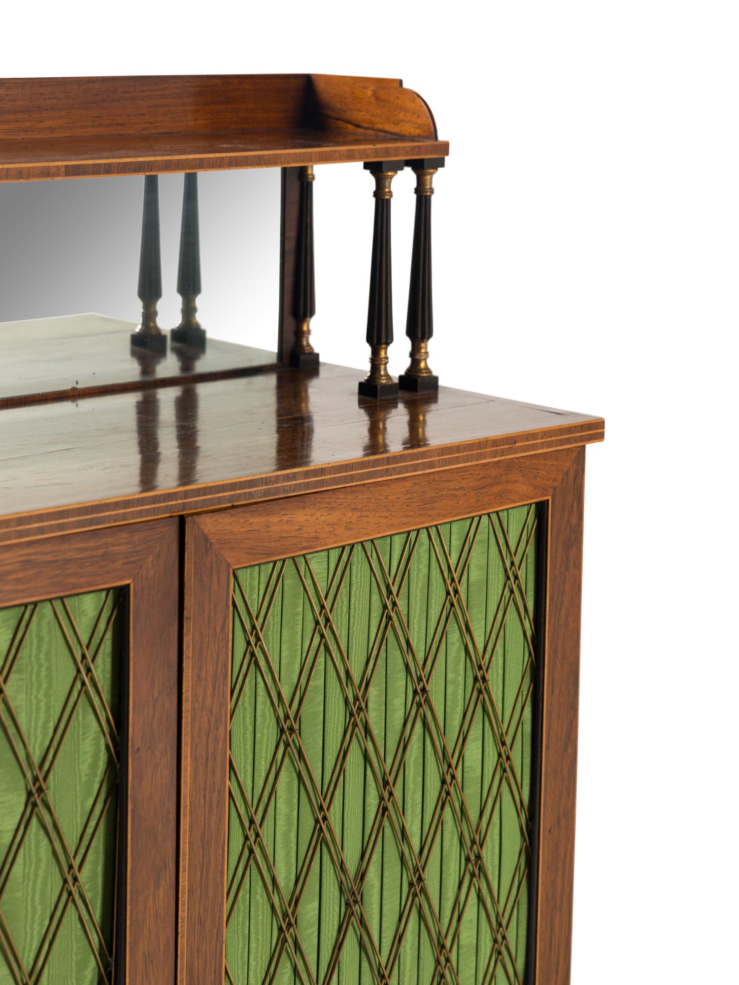 A Pair of Regency Brass-Mounted Rosewood Chiffoniers